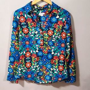 Merona Small 3/4 Button Down Shirt